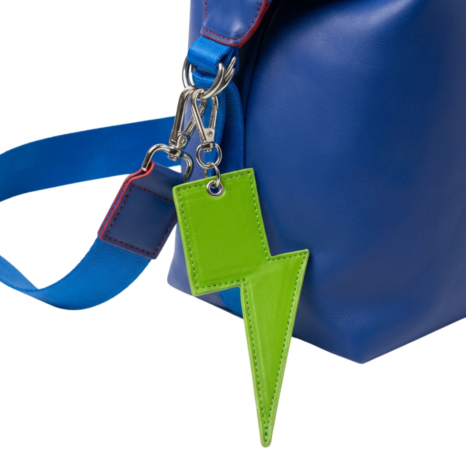 King Naked King Size Çanta - Mavi/Yeşil Şimşek