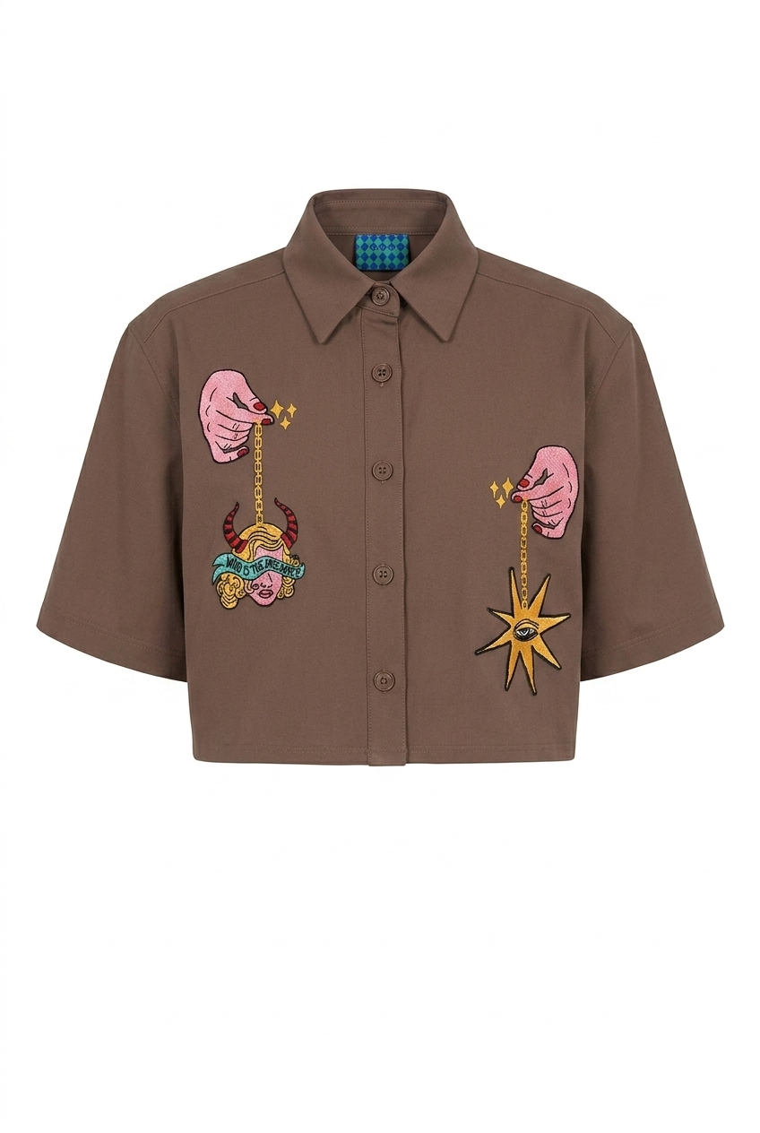 DREAM INSIDE CROP GÖMLEK