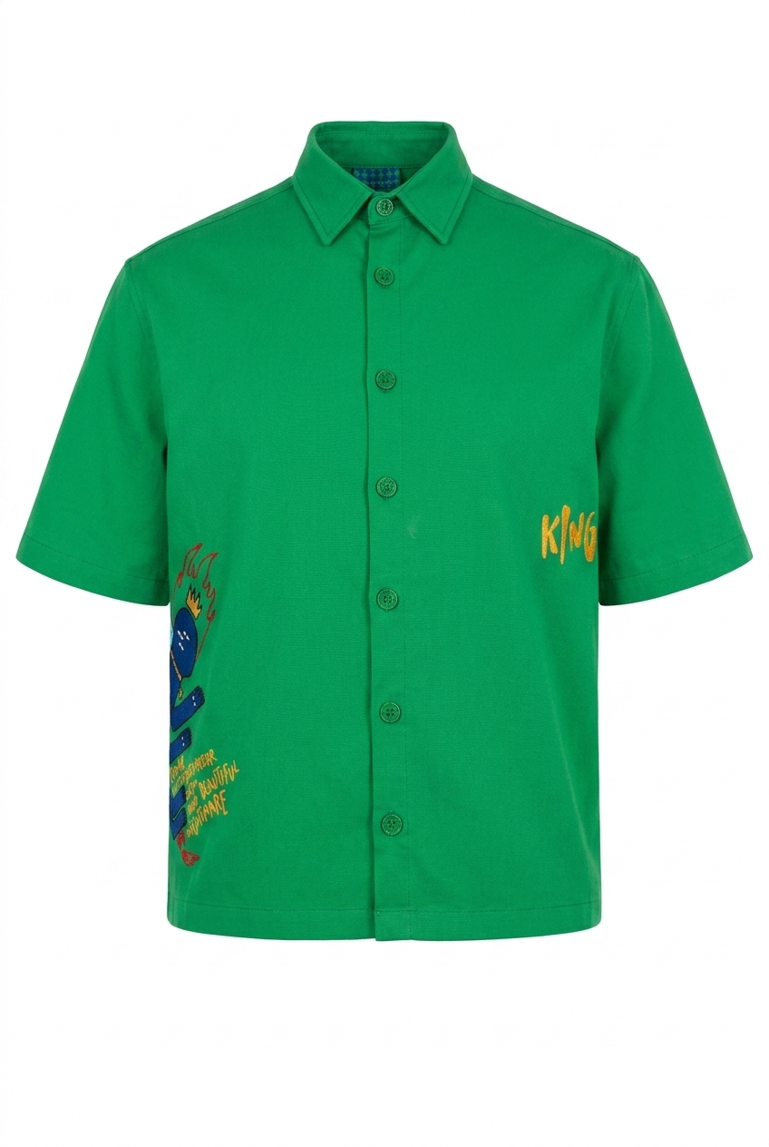 ENJOY YOUR DREAM UNISEX GÖMLEK - YEŞİL