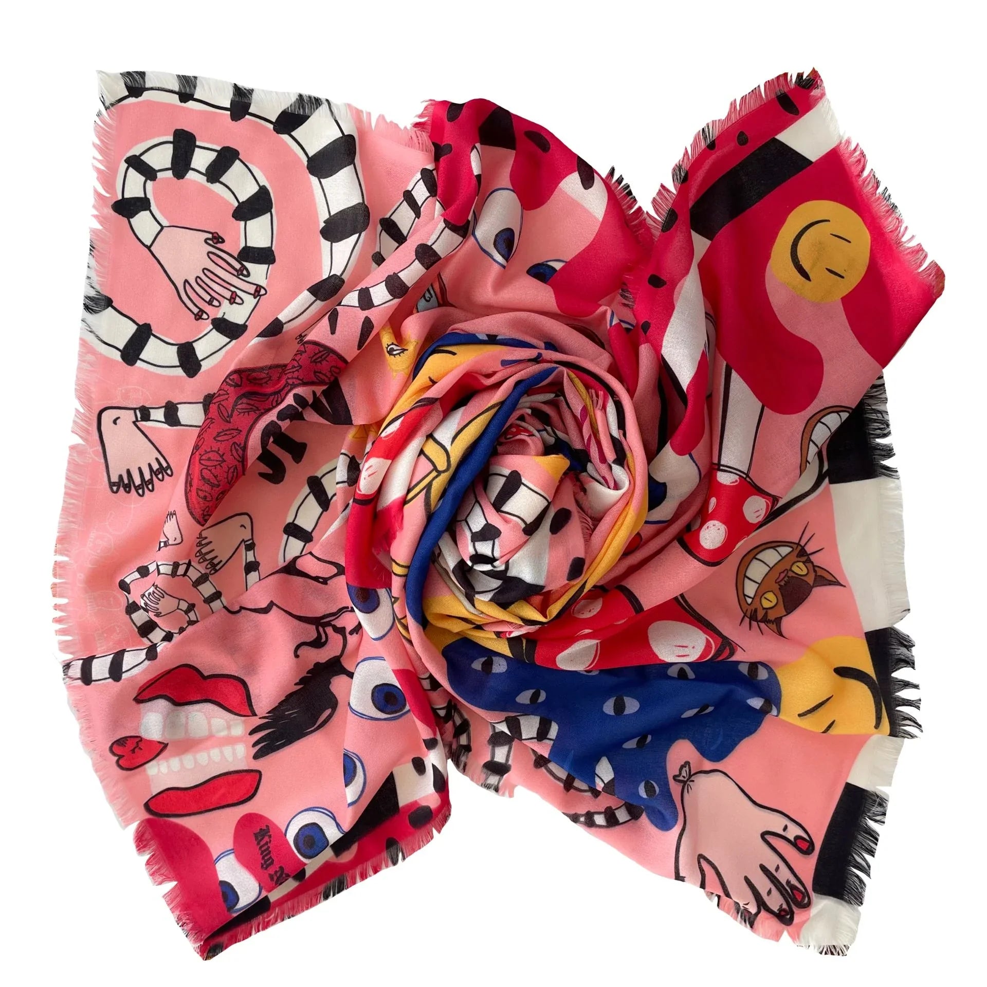 Art for Art  Illustrated Rectangular Scarf