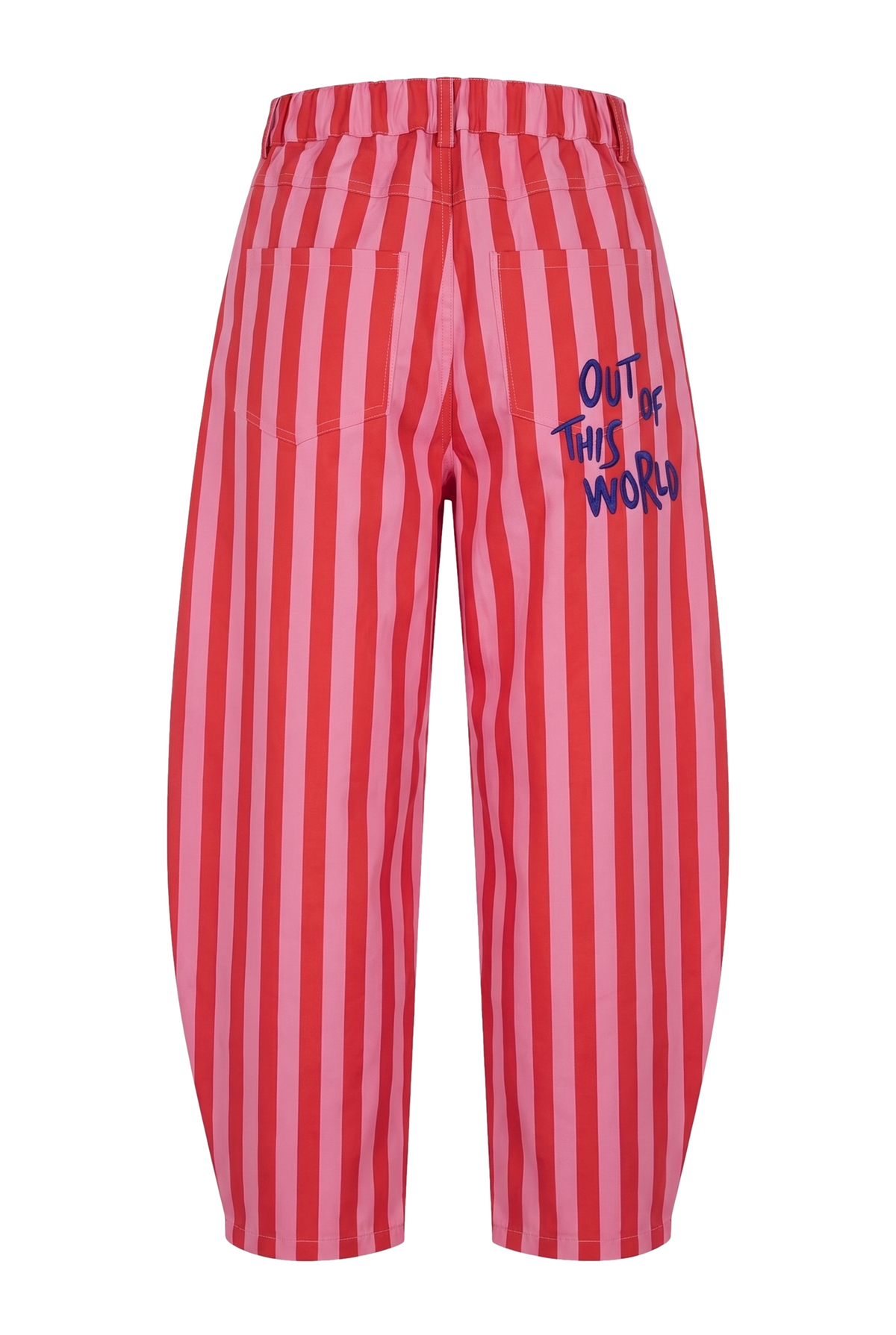 OUTSCAPE PANTOLON - PEMBE KIRMIZI ÇİZGİLİ