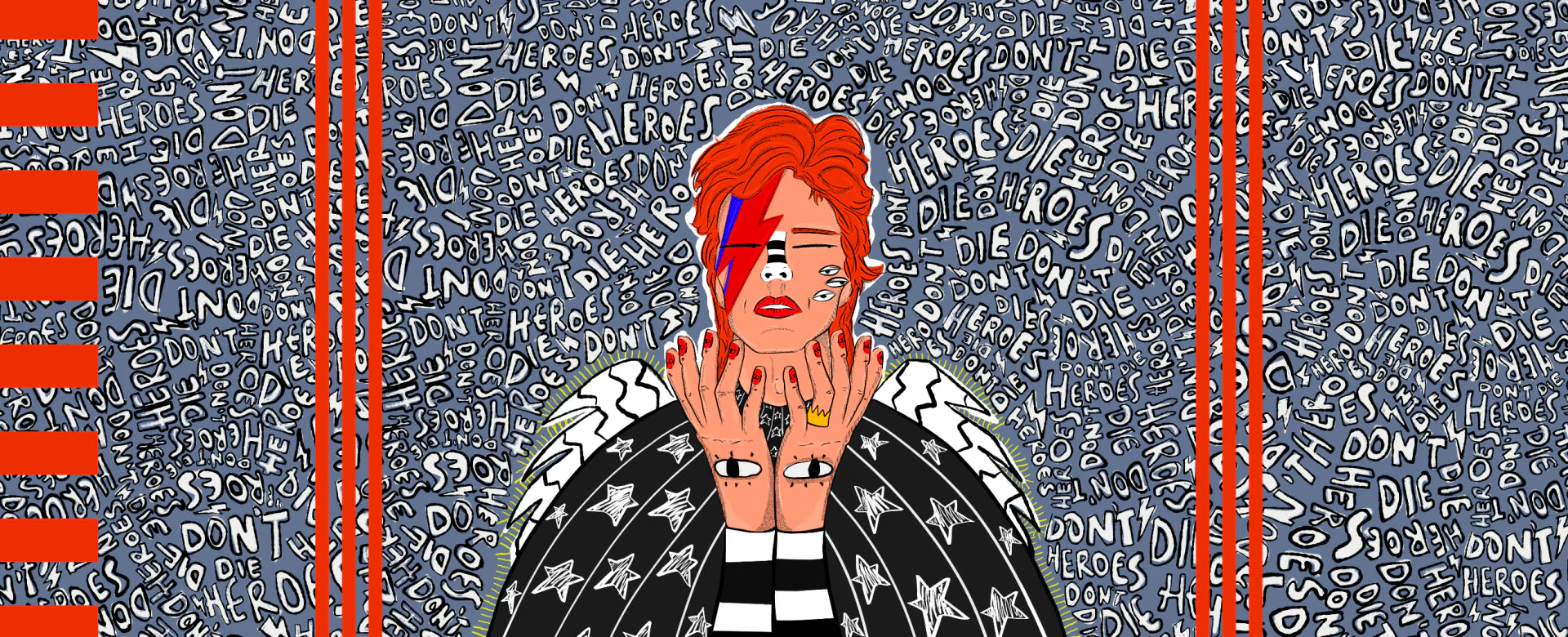 Heroes Don't Die Dikdörtgen Şal