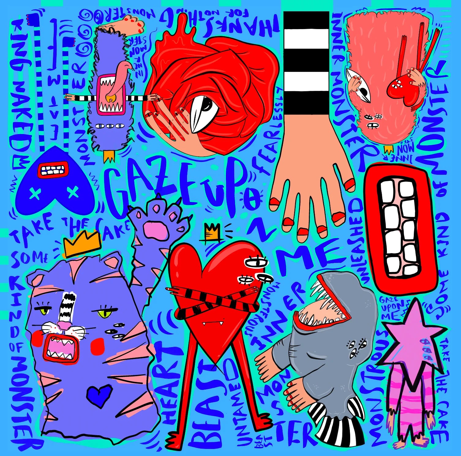 Inner Monster Kare Şal