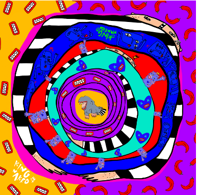 Inner Monster Large Square Soft Scarf