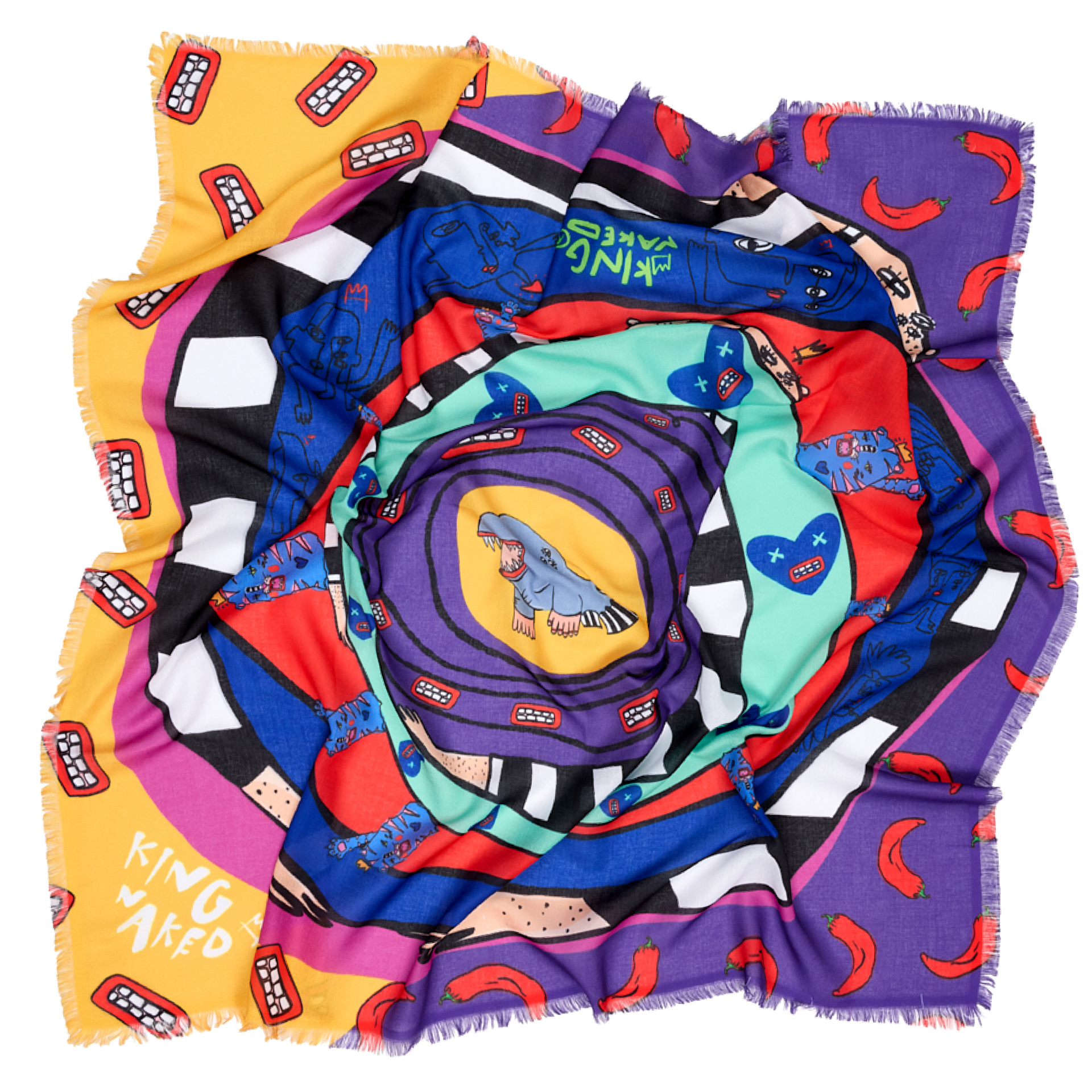 Inner Monster Large Square Soft Scarf