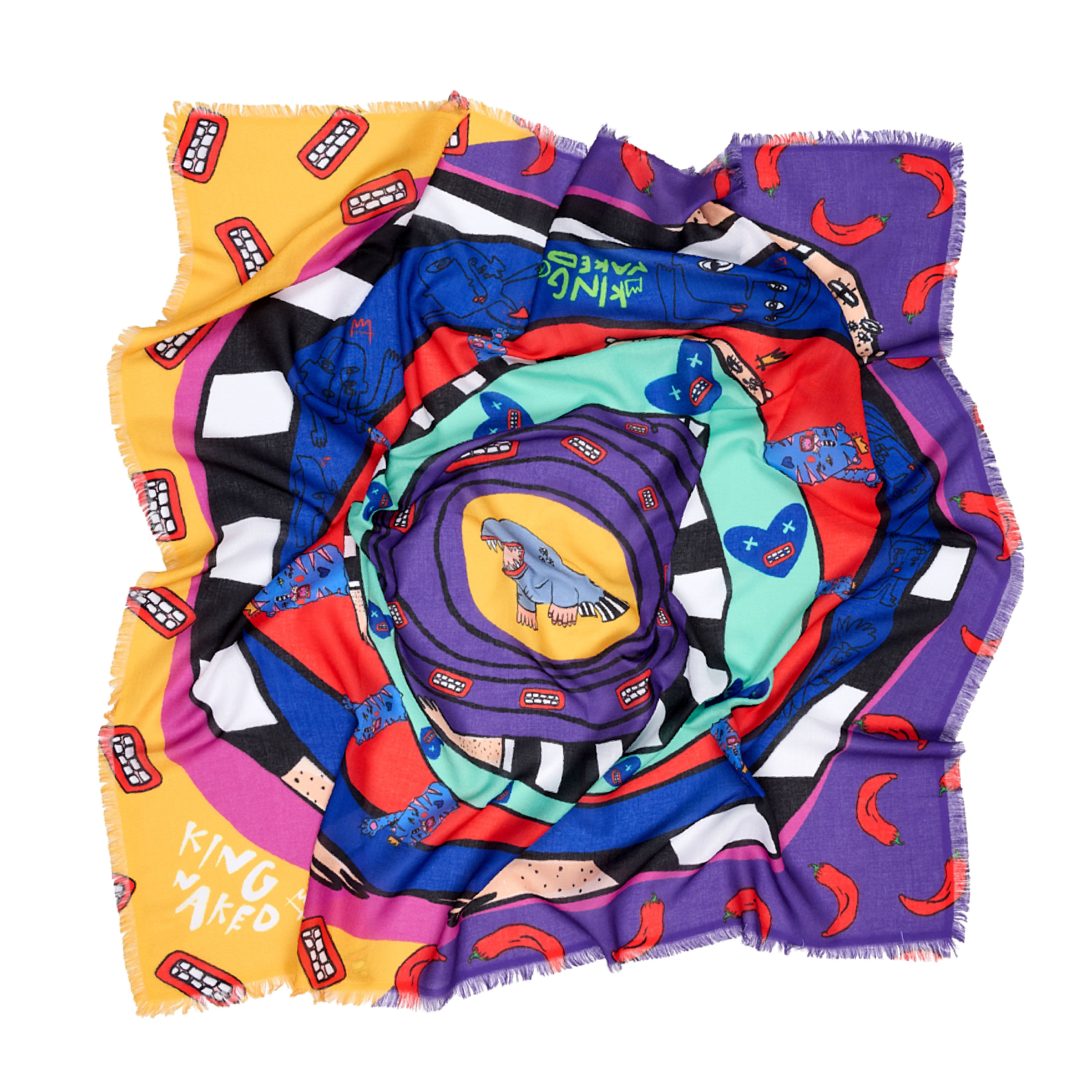 Inner Monster Büyük Kare Soft Şal