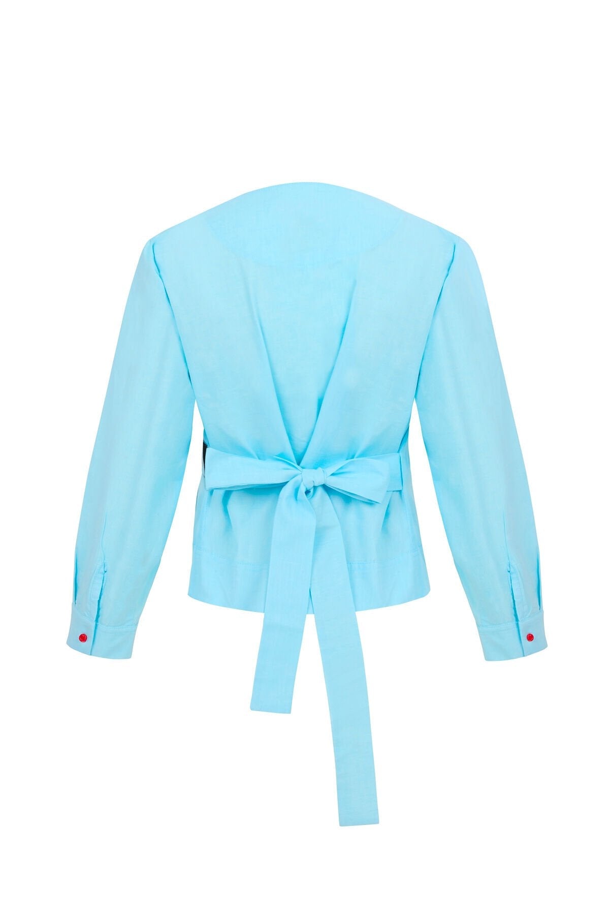 Gaze Upon Me Wrap Shirt / Blue