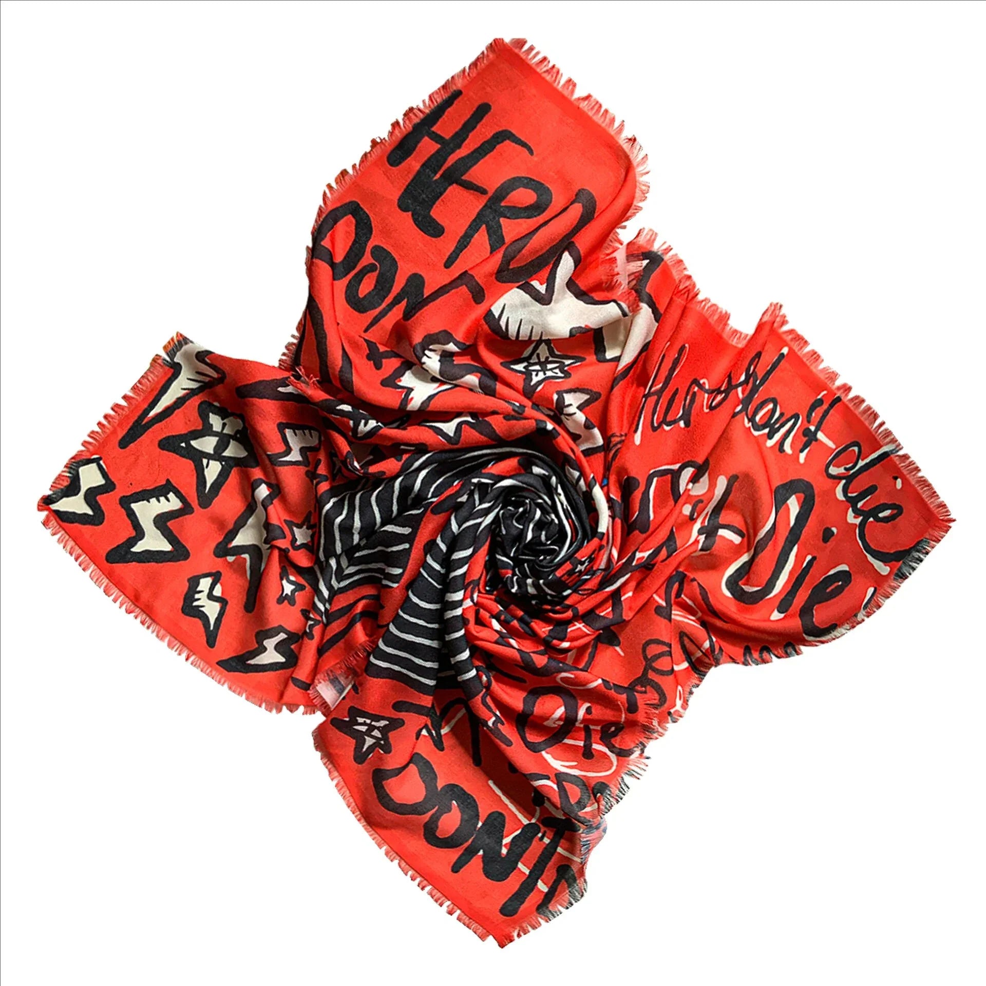 Heroes Don’t Die Illustrated Large Soft Scarf